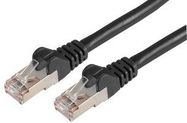 PATCH CORD, RJ45 PLUG, CAT6A, 20M, BLACK