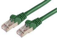 PATCH CORD, RJ45 PLUG, CAT6A, 10M, GREEN