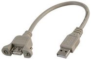 LEAD, USB A MALE-CHASSIS A FEMALE 0.3M