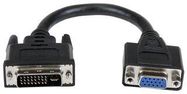 ADAPTER, DVI-I 29P PLUG-VGA 8P RCPT, 8IN