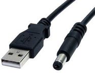 LEAD, USB-5.5MM 5V DC, TYPE M BARREL, 2M