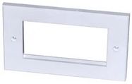 FACEPLATE, DUAL GANG, 4 MODULE EURO