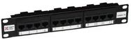 PATCH PANEL, 10IN, 12WAY, 5E, COUPLER
