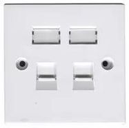 FACE PLATE, 2POS, ABS, WHITE