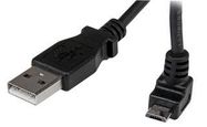 LEAD, USB A-UP ANGLE MICRO B, 2M BLACK