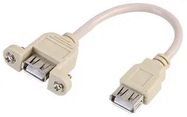 LEAD, USB A FEMALE-CHASSIS MOUNT SOCKET