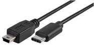 LEAD, USB2.0 MINI B M-TYPE C, 1M BLACK