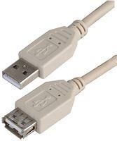 LEAD,USB2.0 A MALE - A FEMALE,GREY 0.25M