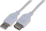 LEAD,USB2.0 A MALE-A FEMALE,WHITE 5M