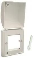 FACEPLATE, 2PORT, MODULAR CONN, ABS, WHT