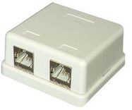 CAT 6A SURFACE MOUNT SOCKET, 2 PORT