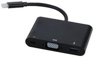 ADAPTER, USB-C - USB3.0/VGA/PD, BLACK