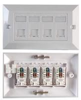 FACEPLATE, CAT5E, 4PORT