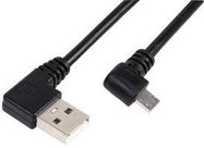 LEAD, USB2.0, RT ANGLE A MALE-MICRO B 1M