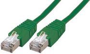 PATCH CORD, RJ45 PLUG-PLUG, GRN, 3M