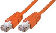 PATCH CORD, RJ45 PLUG-PLUG, ORG, 2M