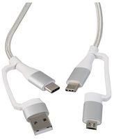 LEAD, USB2.0 TYPE-C 4-IN-1, SILVER 1M