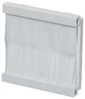 BRUSH STRIP MODULE, WHT, EURO FACEPLATE