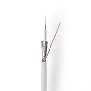 Coax Cable On Reel | RG59U | 75 Ohm | Double Shielded | ECA | 50.0 m | Coax | PVC | White | Gift Box