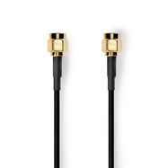 SMA Cable | SMA Male | SMA Male | Gold Plated | 50 Ohm | Single Shielded | 1.00 m | Round | PVC | Black | Envelope