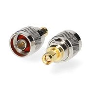 SMA Adapter | SMA Male | N Male | Gold Plated | 50 Ohm | Straight | Copper | Gold / Silver | 2 pcs | Box