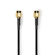 SMA Cable | SMA Male | SMA Male | Gold Plated | 50 Ohm | Single Shielded | 1.00 m | Round | PVC | Black | Label