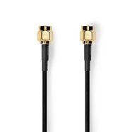 SMA Cable | SMA Male | SMA Male | Gold Plated | 50 Ohm | Single Shielded | 2.00 m | Round | PVC | Black | Label