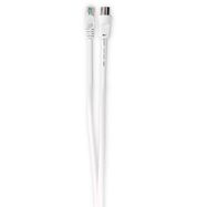 Coax Cat6 Combi Cable | IEC (Coax) Male / RJ45 Male | IEC (Coax) Female / RJ45 Male | Nickel Plated | RG58 | 75 Ohm | Double Shielded | 1.50 m | Round | PVC | White | Label