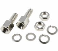 Set of screws for D-SUB, UNC4-40, Chromium plated steel.