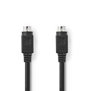 S-Video Cable | S-Video Male | S-Video Male | Nickel Plated | 480i | 2.00 m | Round | PVC | Black | Envelope