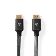 High Speed HDMI™ Cable with Ethernet | HDMI™ Connector | HDMI™ Connector | 4K@60Hz | ARC | 18 Gbps | 10.0 m | Round | Cotton | Gun Metal Grey | Cover Box