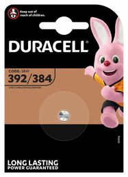 Silver Oxide Battery 392 (SR41, V392, SR41W) 1.55V 45mAh Duracell