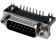 Connector:D-Sub;socket;male;PIN:15;angled,7,2 mm standard