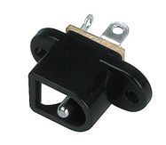 Socket DC 2.5/5.5 mm, panel mount, soldered