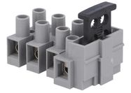 Terminal block;1x fuse;5x20mm;ways:4;screw terminals;tinned