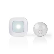 Wireless Doorbell Set | Mains Powered | 220 - 240 V AC 50 Hz | 1x CR2032 | Volume: 80 dB | Signal range: 300 m | IP44 | Adjustable volume | 36 Melodies | 1 Receiver | White