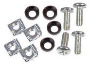 M6 CAGE NUT+SCREW+WASHER, SLV ( 4 PK)