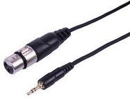 LEAD, 3.5MM ST JACK - XLR-F, 0.5M