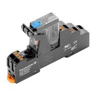 DRIKITP 24VDC 1CO LD/PB, Relay kit, 24 V DC, 1CO, AgSnO, 10 A, PUSH IN, LED+TEST, free-wheeling diode, Weidmuller