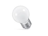 LED bulb E27 230V G45 1W, warm white 3200-3500K, 60lm, plastic, THORGEON