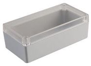 ENCLOSURE WITH CLR LID, 165X85X55MM