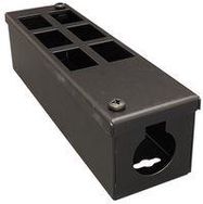 CONDUIT BOX, GOP 6WAY, STEEL, BLACK