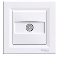 Asfora, TV socket ending, 1dB, white, Schneider Electric