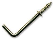 HOOKS, SHOULDERED, BRASS, 1IN (PK10)