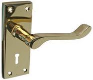 VICTORIAN SCROLL LEVER LOCK BRASS