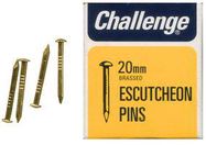 ESCUTCHEON PINS BRASSED, 20MM (40G)