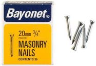 MASONRY NAILS ZINC PLATED, 20MM (PK36)