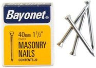 MASONRY NAILS ZINC PLATED, 40MM (PK36)