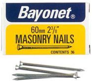 MASONRY NAILS ZINC PLATED, 60MM (PK36)