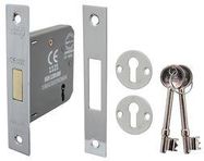 2.5IN FIRE 3 LEVER DEADLOCK - NICKEL